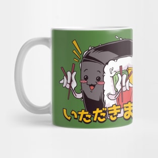 Kawaii Sushi Roll // Cute Japanese Cartoon Mug